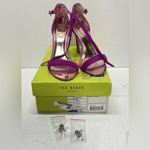 Ted Baker Women's Fuchsia Microbel Suede High Heel Sandals Size 8.5 in Box